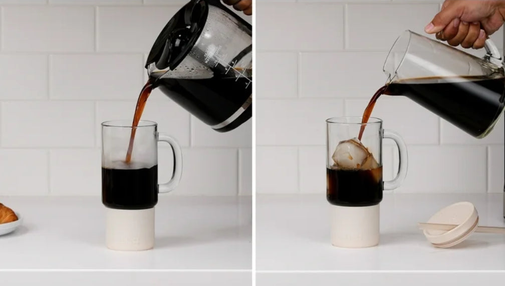 Ello Nova 18oz Glass Mug with Straw